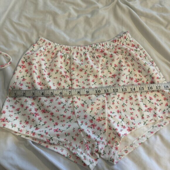 Women Cute Matching Set Sleeveless Floral Print Set Size L - Picture 9 of 9